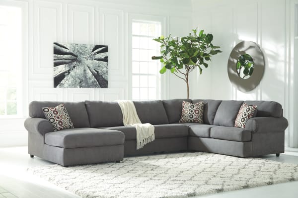 Jayceon - Steel - Left Arm Facing Corner Chaise 3 Pc Sectional
