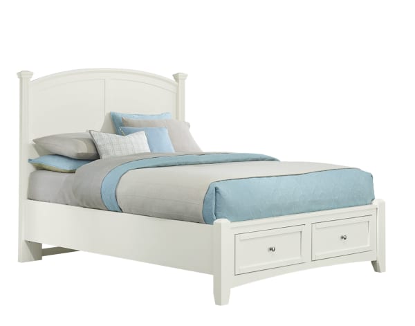 Bonanza - King Post Bed With Footboard Storage - White