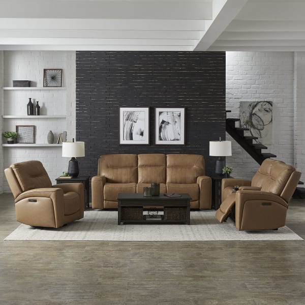 Bennett - Sofa With Loveseat & Recliner - Butternut Leather
