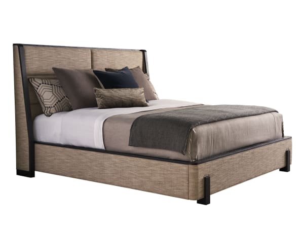 Zanzibar - Barcelona Upholstered Bed 6/6 King - Light Brown