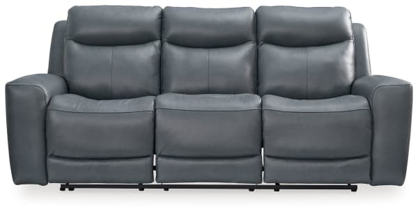 Mindanao - Steel - Power Reclining Sofa With Adj Headrest