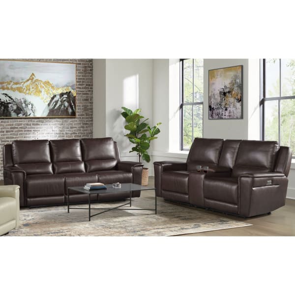 Pantera - 2 Piece Living Room Set - Sofa & Loveseat - Palais Dark Brown