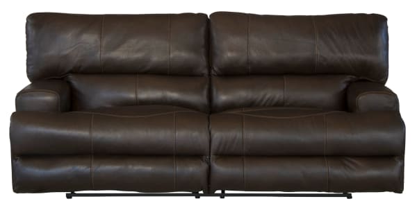 Wembley - Italian Leather Match Lay Flat Reclining Sofa - Chocolate