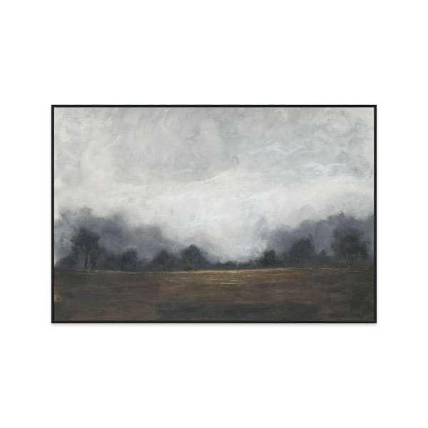 Night - 72" x 48" Canvas Art - Gray & Light Brown