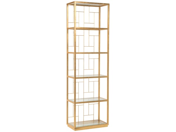 Metal Designs - Mid Geo Slim Etagere - Yellow