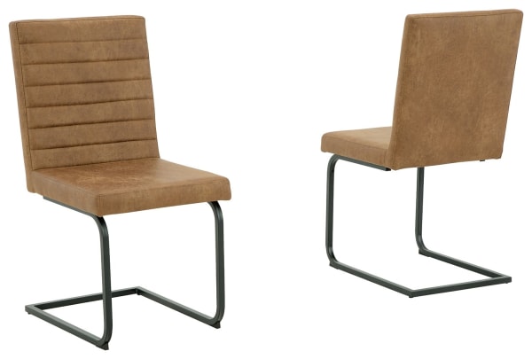 Strumford - Caramel / Black - Dining Uph Side Chair (Set of 2)