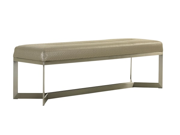 Macarthur Park - Amador Upholstered Bed Bench - Pearl Silver
