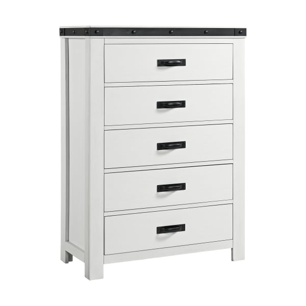 Wade - Youth 5-Drawer Chest - White