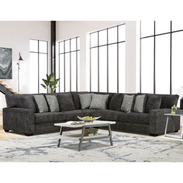 Tully - 3 Piece Sectional Set - Galactic Charcoal