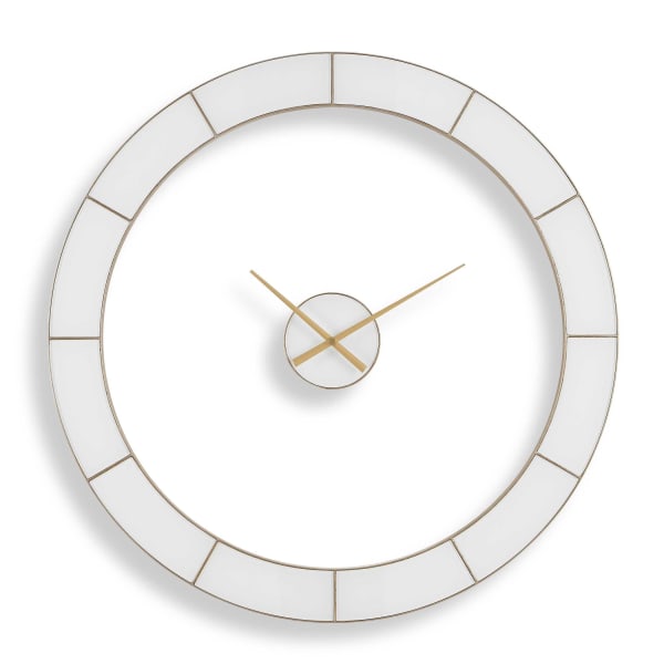Ivory Halo - Minimalist Wall Clock - Gold / White