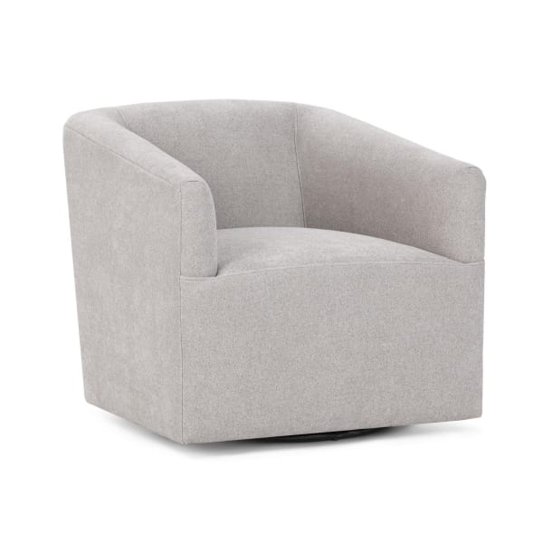 Vernon - Upholstered Swivel Chair - Elite Gray