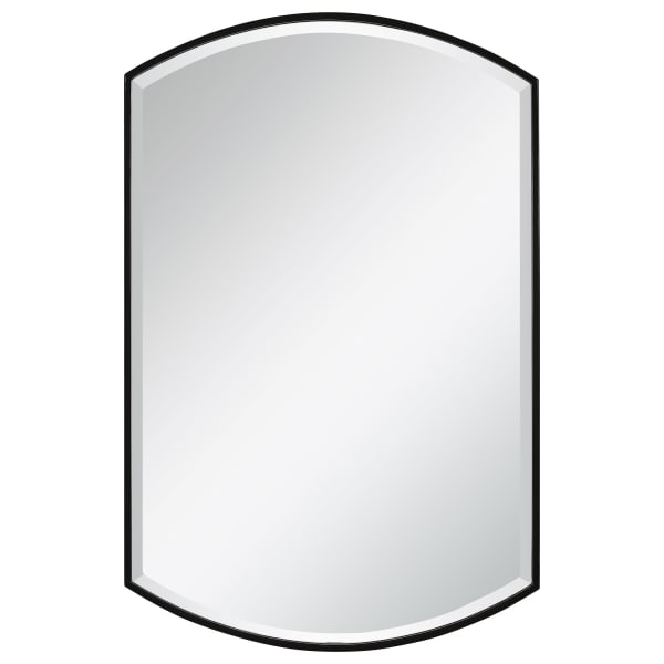 Shield - Shaped Iron Mirror - Black