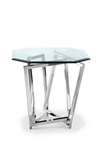 Lenox Square - Octagonal End Table - Nickel