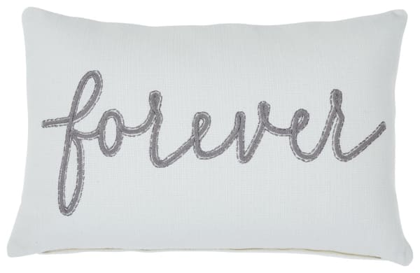 Forever - White/gray - Pillow (4/cs)