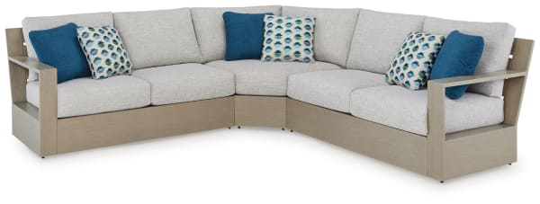 Kimpton Isle - Brown - 3-Piece Outdoor Sectional