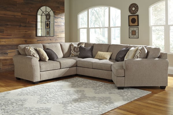 Pantomine - Driftwood - Right Arm Facing Cuddler 4 Pc Sectional
