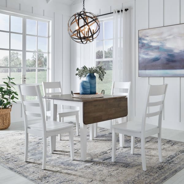 Landale - 5 Piece Drop Leaf Set - White