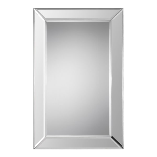 Frameless Beveled Mirror - Silver