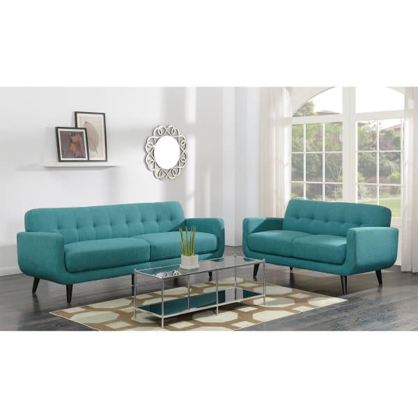 Hadley - Sofa & Loveseat Set - Teal
