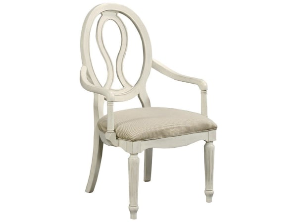 Summer Hill - Pierced Back Arm Chair (Set of 2)  - Beige