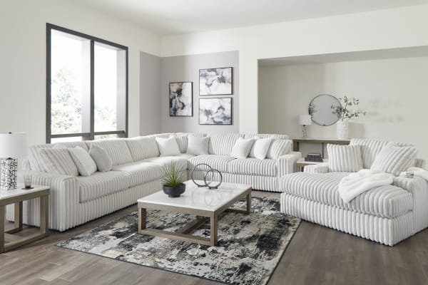 Stupendous - Alloy - 5 Pc. - 4-Piece Sectional, Oversized Chaise