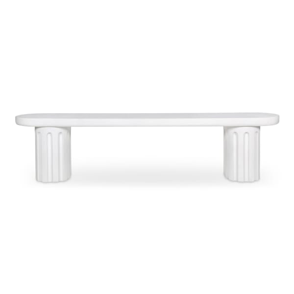 Eris - Outdoor Dining Bench - White