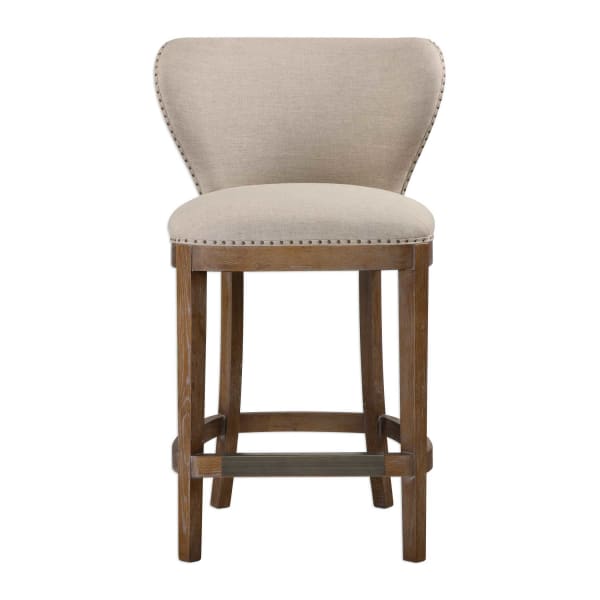 Adiris - Counter Stool - White / Woodtone