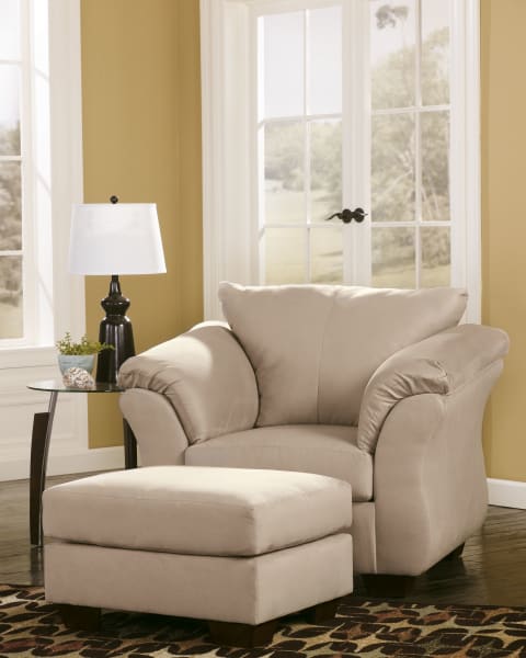 Darcy - Stone - 2 Pc. - Chair with Ottoman