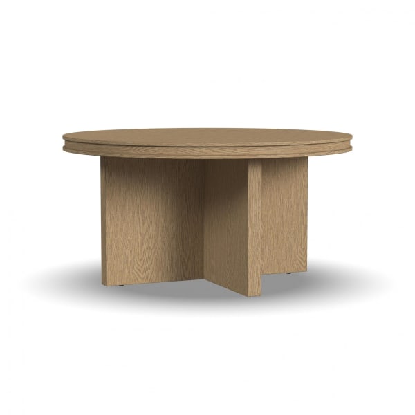 Waterfall - Round Coffee Table - Light Brown