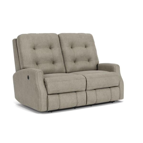 Devon - Fabric Power Reclining Loveseat - Gray