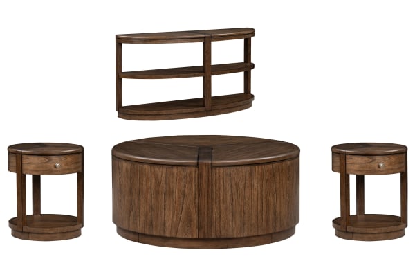 Connolly - Lift Top Cocktail Table With 2 End Tables And Sofa Table - Brown