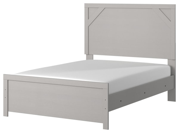 Cottenburg - Light Gray/white - Full Panel Bed