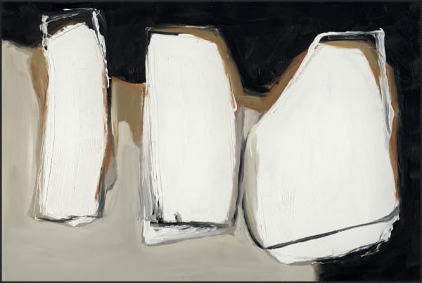 Trip - 48" x 72" Painting Art By Buddy Whitlock - White / Gray