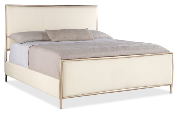 Westwood - King Upholstered Metal Bed - Beige