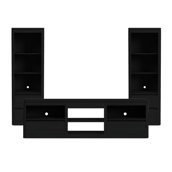 Rosalie - 3 Piece Entertainment Unit With 82" TV Console - Black