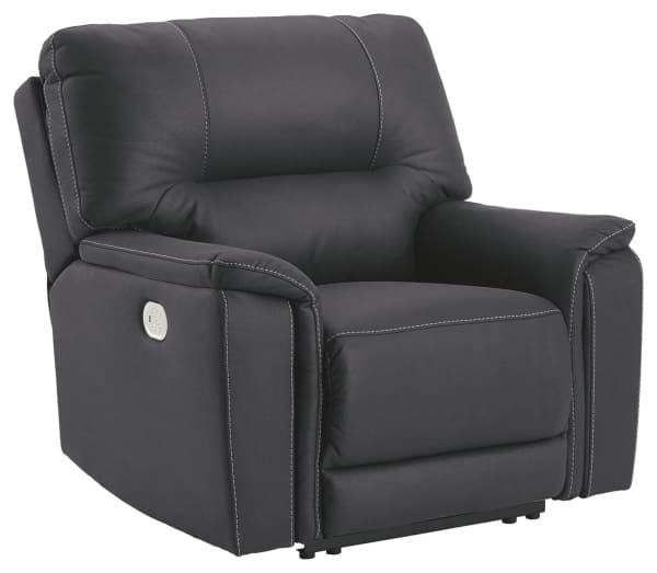 Henefer - Black - Pwr Recliner/Adj Headrest