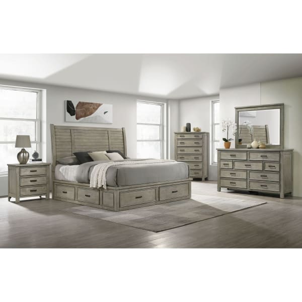 Sullivan - Queen Storage 3 Piece Bedroom Set - Drift Grey