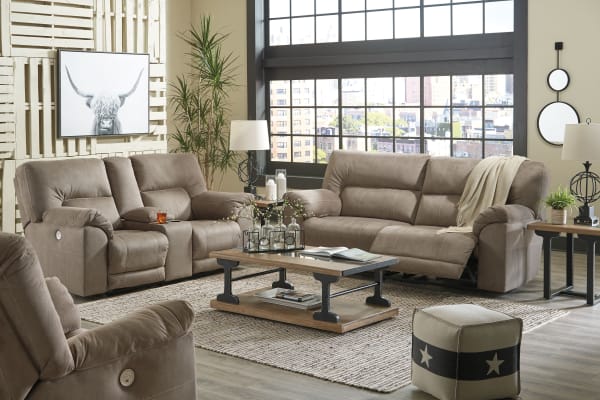 Cavalcade - Slate - 3 Pc. - Reclining Power Sofa, Loveseat, Rocker Recliner