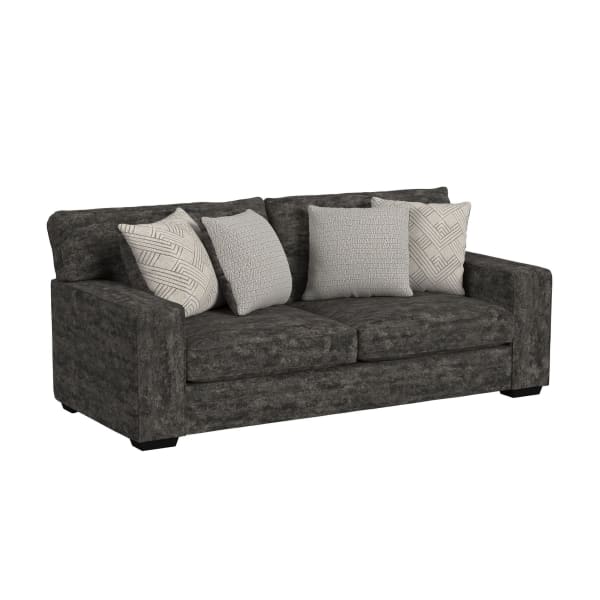 Tully - Sofa With 4 Pillows - Galactic Charcoal
