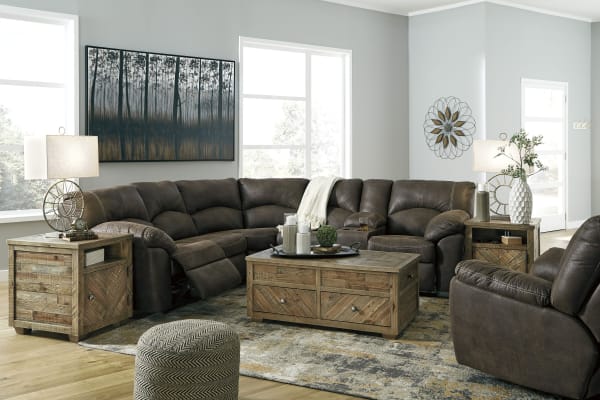 Tambo - Canyon - 3 Pc. - Right Arm Facing Loveseat with Console 2 Pc Sectional, Rocker Recliner