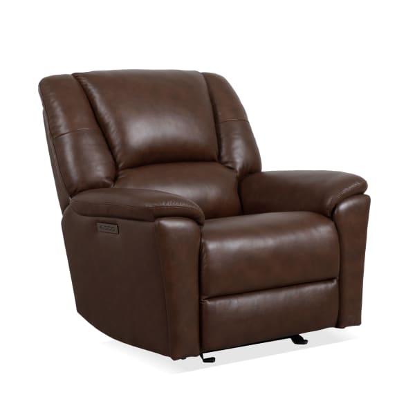 Plush - Power Gliding Recliner With Power Headrest & Lumbar - Tavern Brown