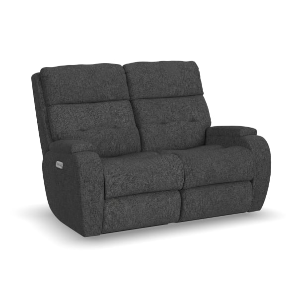 Strait - Power Reclining Loveseat With Power Headrests - Gray