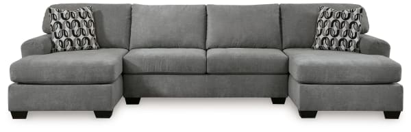 Birkdale Court - Gray - 3-Piece Sectional With LAF And RAF Corner Chaises