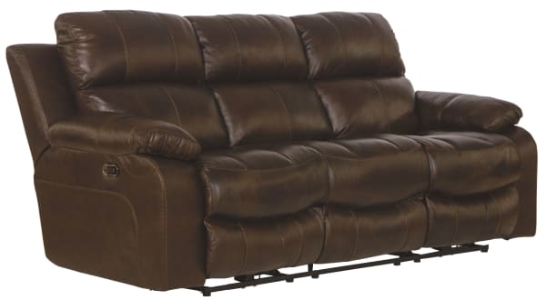 Positano - Top Grain Italian Leather Power Reclining Sofa - Cocoa