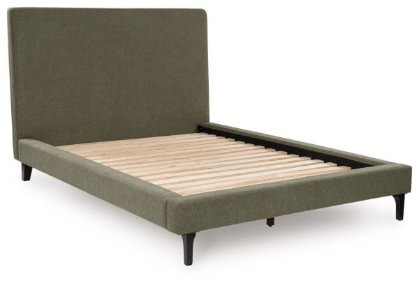 Chirason - Sage Green - Full Upholstered Bed With Roll Slats