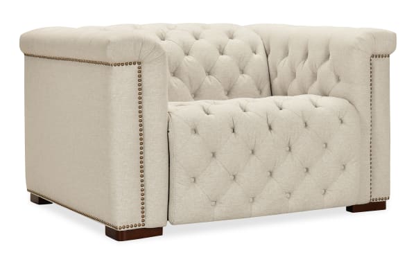 Savion - Deux Power Recliner With Power Headrest - Beige