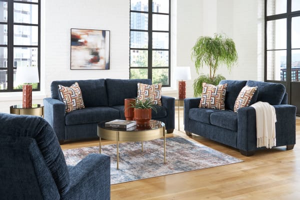Aviemore - Ink - 3 Pc. - Sofa, Loveseat, Rocker Recliner