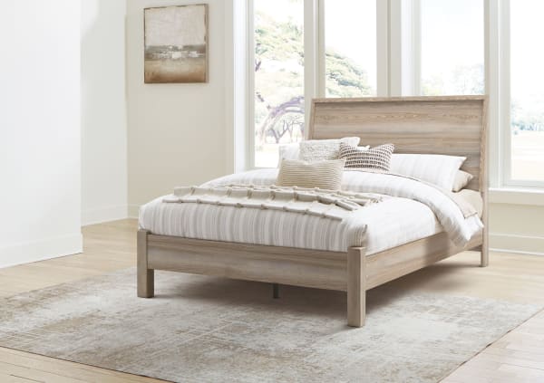 Hasbrick - Tan - Queen Panel Bed