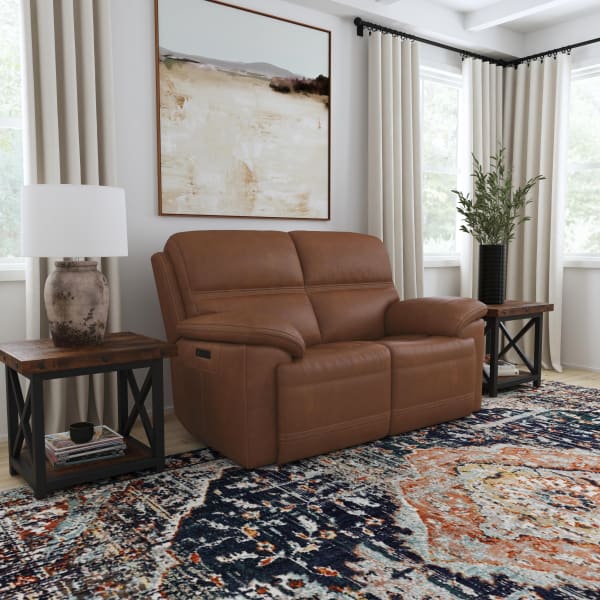 Jackson - Power Reclining Loveseat With Power Headrests - Whiskey