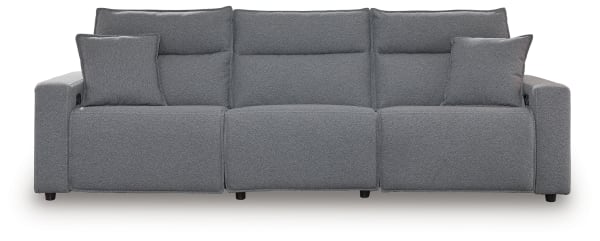 Modmax II - 3-Piece Power Reclining Sectional - Salt And Pepper